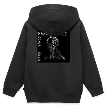 Unveiling the Sinister Extraterrestrial: A Dark At - Kids Premium Organic Zip-up Hoodie - black - Back - AI Model Kid Male (0cm)