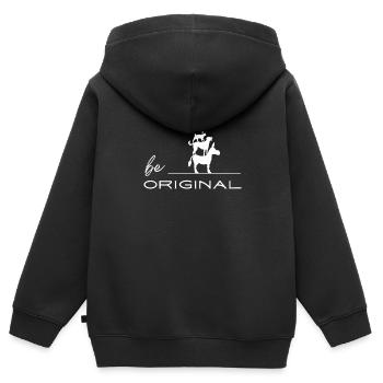 Bremen Town Musicians - Kinder Premium Organic Zip Hoodie - Schwarz - Hinten - AI Model Kid Male (0cm)