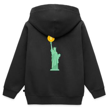 Altcoin Traders - Sweat Premium à capuche zippé enfant bio - noir - Dos - AI Model Kid Male (0cm)