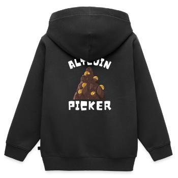 Altcoin Traders - Sweat Premium à capuche zippé enfant bio - noir - Dos - AI Model Kid Male (0cm)