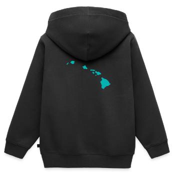 Waikiki Honolulu Island - Kids Premium Organic Zip-up Hoodie - black - Back - AI Model Kid Male (0cm)