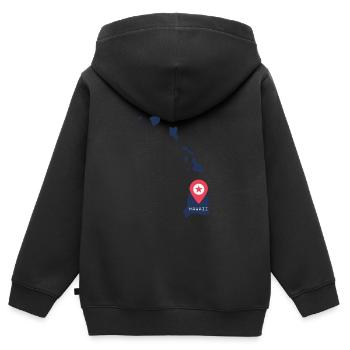 Waikiki Honolulu Island - Kinder Premium Organic Zip Hoodie - Schwarz - Hinten - AI Model Kid Male (0cm)