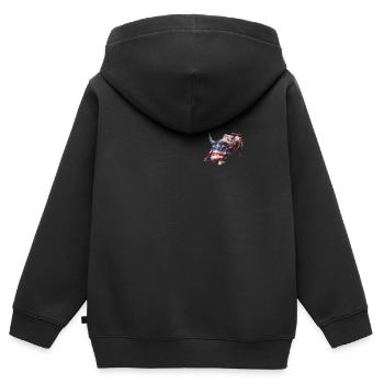 NY Stock Exchange Bull - Kinder Premium Organic Zip Hoodie - Schwarz - Hinten - AI Model Kid Male (0cm)