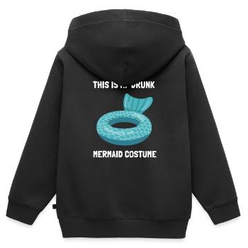 Summer Float Trip River Tube Tubing - Kinder Premium Organic Zip Hoodie - Schwarz - Hinten - AI Model Kid Male (0cm)