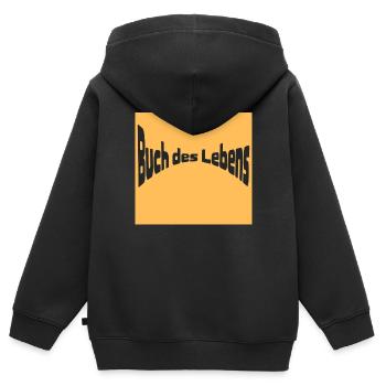 Buch des Lebens - Kinder Premium Organic Zip Hoodie - Schwarz - Hinten - AI Model Kid Male (0cm)