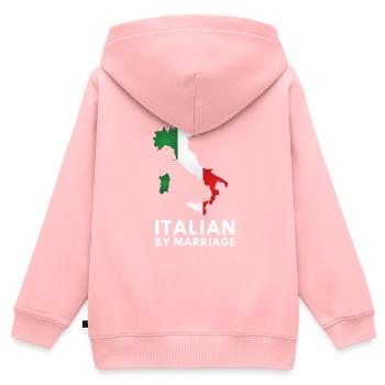 Italia - Italian by marriage - Kinder Premium Organic Zip Hoodie - Rosa - Hinten - AI Model Kid Female (0cm)