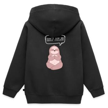 Don't ask me about college - Kinder Premium Organic Zip Hoodie - Schwarz - Hinten - AI Model Kid Male (0cm)