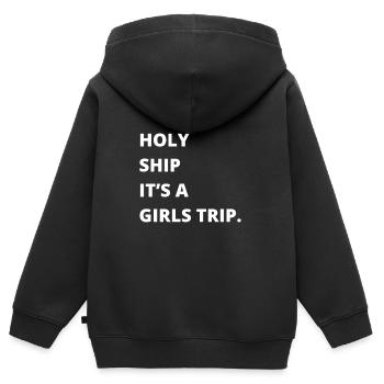 Cruise Vacation Family Trip - Holy Ship Girls Trip - Kids Premium Organic Zip-up Hoodie - black - Back - AI Model Kid Male (0cm)