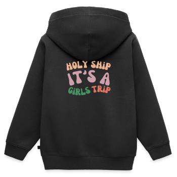 Cruise Vacation Family Trip - Holy Ship Girls Trip - Kids Premium Organic Zip-up Hoodie - black - Back - AI Model Kid Male (0cm)