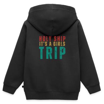 Cruise Vacation Family Trip - Holy Ship Girls Trip - Kids Premium Organic Zip-up Hoodie - black - Back - AI Model Kid Male (0cm)