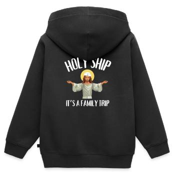 Cruise Vacation Family Trip - Holy Ship Girls Trip - Kids Premium Organic Zip-up Hoodie - black - Back - AI Model Kid Male (0cm)