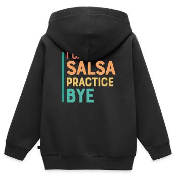 Je ne peux pas pratiquer la salsa. Musique latine Salsa Danc - Sweat Premium à capuche zippé enfant bio - noir - Dos - AI Model Kid Male (0cm)