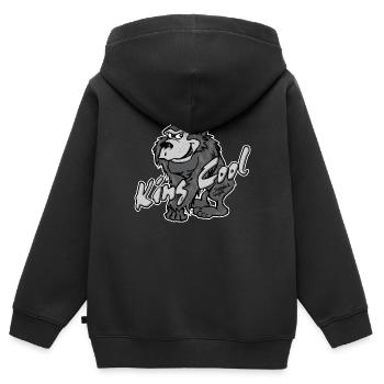 Gorilla King Cool - Sweat Premium à capuche zippé enfant bio - noir - Dos - AI Model Kid Male (0cm)