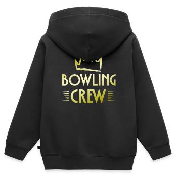 Équipe de bowling - Sweat Premium à capuche zippé enfant bio - noir - Dos - AI Model Kid Male (0cm)