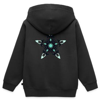 stern tribal - Kinder Premium Organic Zip Hoodie - Schwarz - Hinten - AI Model Kid Male (0cm)