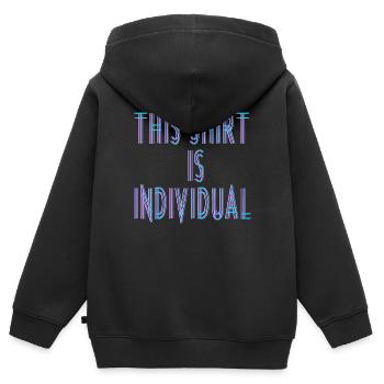 Individuelles Design Fun Spruch - Kinder Premium Organic Zip Hoodie - Schwarz - Hinten - AI Model Kid Male (0cm)