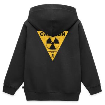 radioactive man - Kids Premium Organic Zip-up Hoodie - black - Back - AI Model Kid Male (0cm)