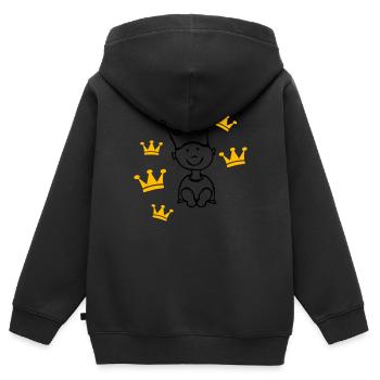 princeboy002 - Sweat Premium à capuche zippé enfant bio - noir - Dos - AI Model Kid Male (0cm)