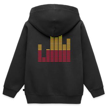 Equalizer - Kinder Premium Organic Zip Hoodie - Schwarz - Hinten - AI Model Kid Male (0cm)
