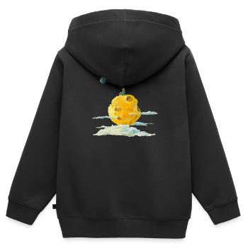 Fernweh - Kinder Premium Organic Zip Hoodie - Schwarz - Hinten - AI Model Kid Male (0cm)