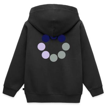 download youtube - Sweat Premium à capuche zippé enfant bio - noir - Dos - AI Model Kid Male (0cm)