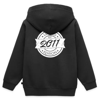Limited Edition est 2011 - Kinder Premium Organic Zip Hoodie - Schwarz - Hinten - AI Model Kid Male (0cm)