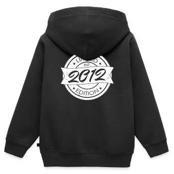 Limited Edition est 2012 - Kinder Premium Organic Zip Hoodie - Schwarz - Hinten - AI Model Kid Male (0cm)