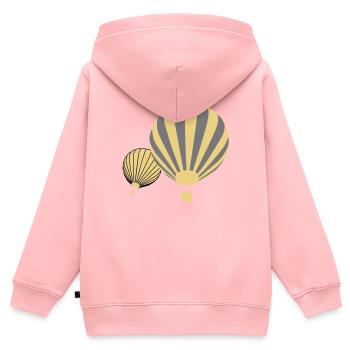 Ballons - Kinder Premium Organic Zip Hoodie - Rosa - Hinten - AI Model Kid Female (0cm)