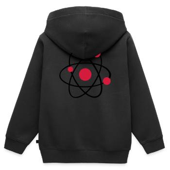 Atom - Kinder Premium Organic Zip Hoodie - Schwarz - Hinten - AI Model Kid Male (0cm)