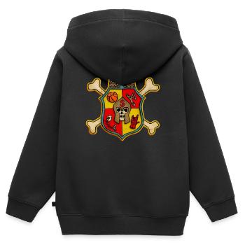 Teenager Premium T-Shirt - Wappen Burg Schreckenst - Kinder Premium Organic Zip Hoodie - Schwarz - Hinten - AI Model Kid Male (0cm)