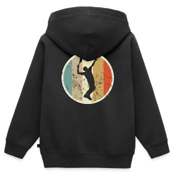 Tennisspieler Tennis - Kinder Premium Organic Zip Hoodie - Schwarz - Hinten - AI Model Kid Male (0cm)