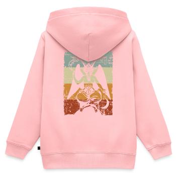Baphomet retro Ziege Okkult Teufel - Kinder Premium Organic Zip Hoodie - Rosa - Hinten - AI Model Kid Female (0cm)