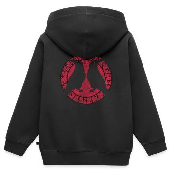Odin Ravens Huginn & Muninn VEGVISIR Nordische - Kinder Premium Organic Zip Hoodie - Schwarz - Hinten - AI Model Kid Male (0cm)