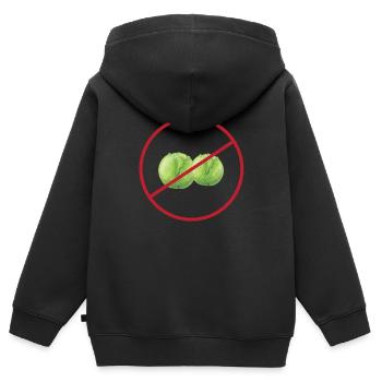 Rosenkohl Hasser - Kinder Premium Organic Zip Hoodie - Schwarz - Hinten - AI Model Kid Male (0cm)