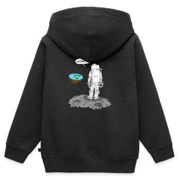 Terre plate Astronaute Well That Sucks - Sweat Premium à capuche zippé enfant bio - noir - Dos - AI Model Kid Male (0cm)