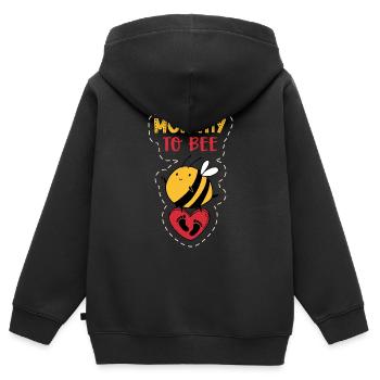 Schwangerschaft Biene - Kinder Premium Organic Zip Hoodie - Schwarz - Hinten - AI Model Kid Male (0cm)
