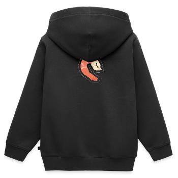 Katze Shrimp - Kinder Premium Organic Zip Hoodie - Schwarz - Hinten - AI Model Kid Male (0cm)