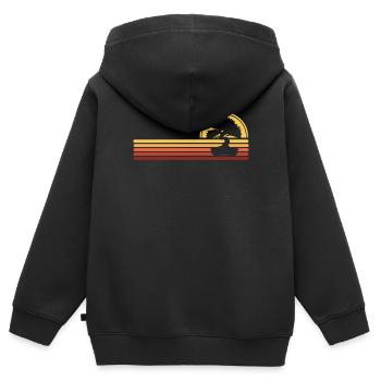 Bonsai - Kinder Premium Organic Zip Hoodie - Schwarz - Hinten - AI Model Kid Male (0cm)