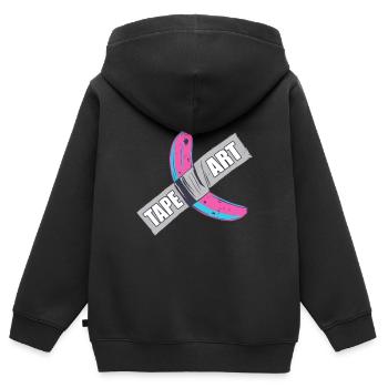TAPE Artist Ducktape Neon Banane Art Hobby - Sweat Premium à capuche zippé enfant bio - noir - Dos - AI Model Kid Male (0cm)