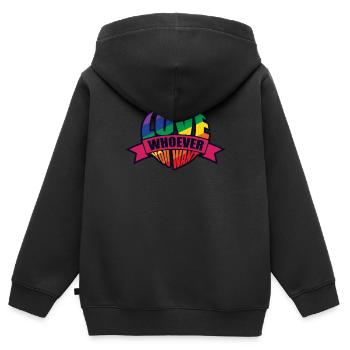 Gay Pride - Kinder Premium Organic Zip Hoodie - Schwarz - Hinten - AI Model Kid Male (0cm)