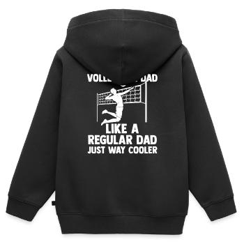 Volley-ball beach volley - Sweat Premium à capuche zippé enfant bio - noir - Dos - AI Model Kid Male (0cm)