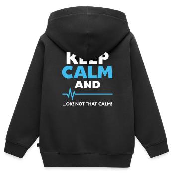 Drôle de service de secours disant ambulancier paramédical - Sweat Premium à capuche zippé enfant bio - noir - Dos - AI Model Kid Male (0cm)