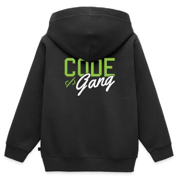 Hacking Programmer Hacker Code Coding Gift - Kids Premium Organic Zip-up Hoodie - black - Back - AI Model Kid Male (0cm)