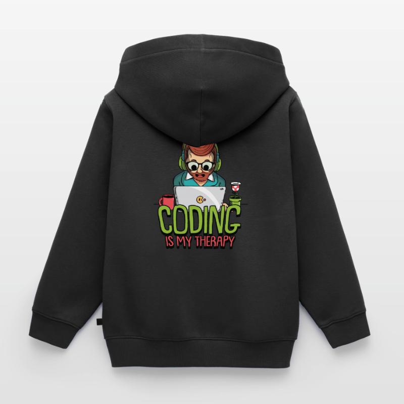 Hacking Programmer Hacker Code Coding Cadeau Sweat Premium à capuche zippé enfant bio