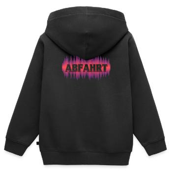 Abfahrt Techno Party Raver Hardstyle Geschenk - Kinder Premium Organic Zip Hoodie - Schwarz - Hinten - AI Model Kid Male (0cm)