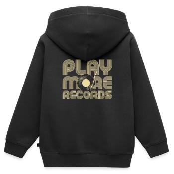 Vinyl Schallplatten Sammler - Kinder Premium Organic Zip Hoodie - Schwarz - Hinten - AI Model Kid Male (0cm)
