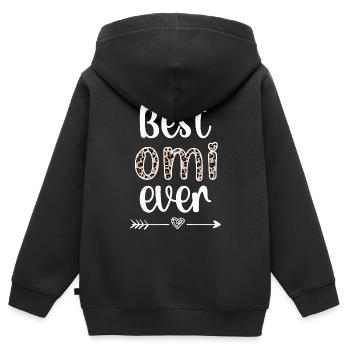 Beste Omi Oma Muttertag Geschenk Omi Großmutter - Kinder Premium Organic Zip Hoodie - Schwarz - Hinten - AI Model Kid Male (0cm)