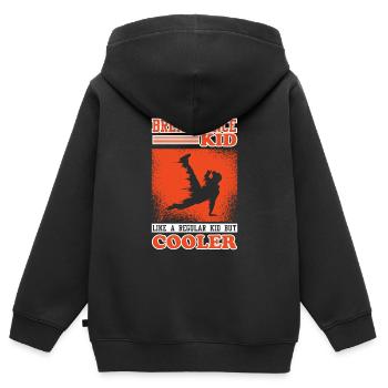 Breakdance Kid Breakdance Kids Breakdance - Sweat Premium à capuche zippé enfant bio - noir - Dos - AI Model Kid Male (0cm)
