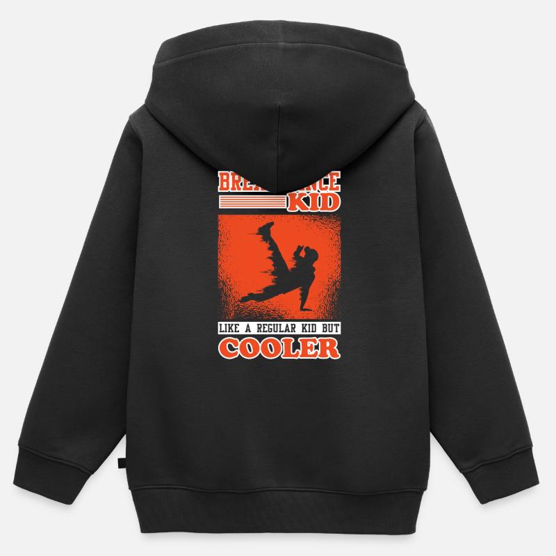 Breakdance Kid Breakdance Kids Breakdance - Sweat Premium à capuche zippé enfant bio - noir
