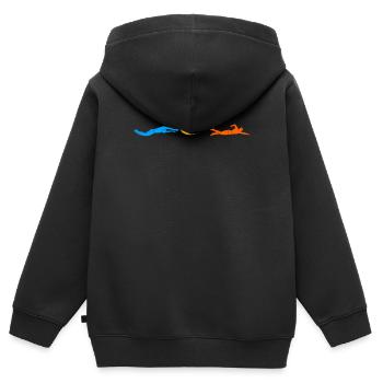 Schwimmer Schwimmen Sport - Kinder Premium Organic Zip Hoodie - Schwarz - Hinten - AI Model Kid Male (0cm)